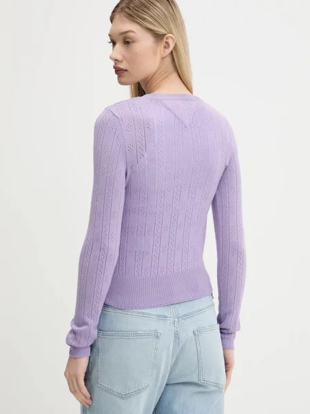 Kardigan Tommy Jeans dámský fialová