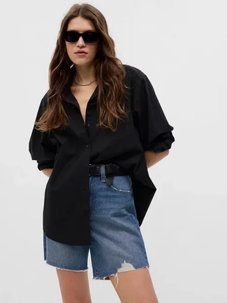 Średni wzrost szorty jeansowe Gap niebieskie