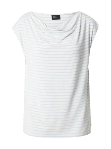S.Oliver Tricou albastru deschis alb