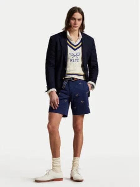 Polo Ralph Lauren Šortky z materiálu Tmavomodrá Straight Fit
