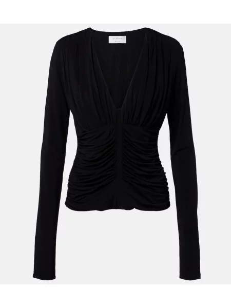 Top Sportmax cu volane negru