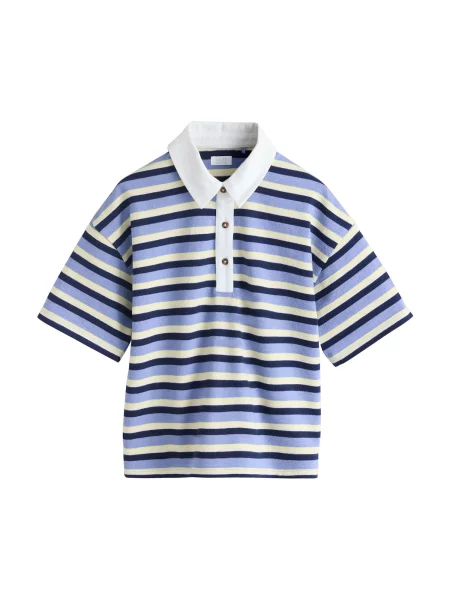 Next Tricou bleumarin / galben pastel / galben deschis / violet albastru
