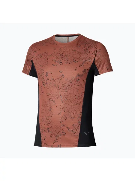 Tricou de alergare pentru bărbați Mizuno Active DryAeroFlow Graphic copper brown maro
