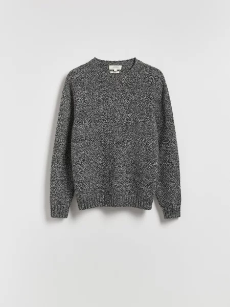 Меланжевый свитер Reserved серый