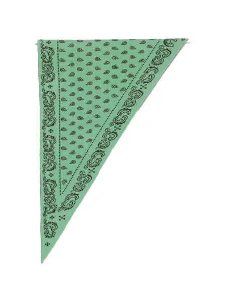 Fular Guest In Residence cu imagine cu model paisley verde