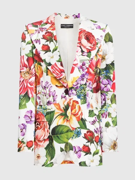 Жакет в квітковий принт Dolce&gabbana білий