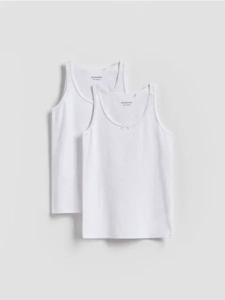 Reserved Set de 2 maiouri cu conținut ridicat de alb