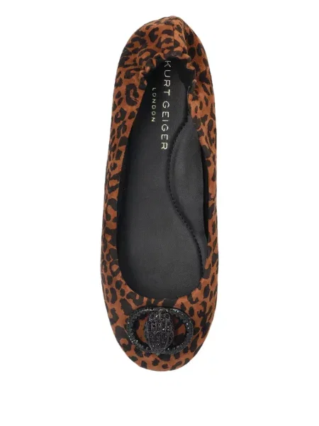 Balerini Kurt Geiger London cu imagine cu model leopard maro