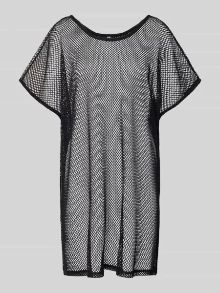 Oversized t-shirt z dodatkiem bawełny model KADY' Pieces czarna
