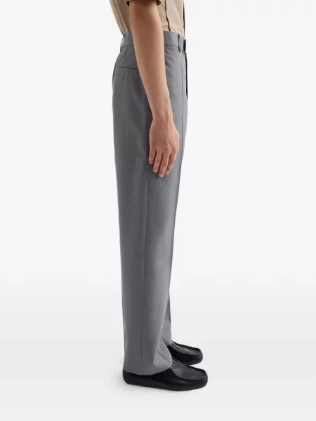 Pantaloni Jil Sander de lână gri