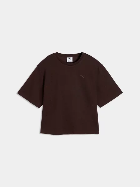 Футболка PUMA Ess Elevated Tee комбінований верх коричневий