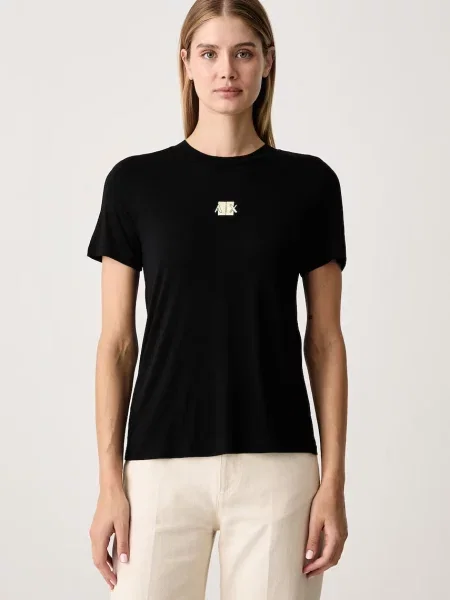 Armani Exchange tricou pentru femei din vâscoză negru