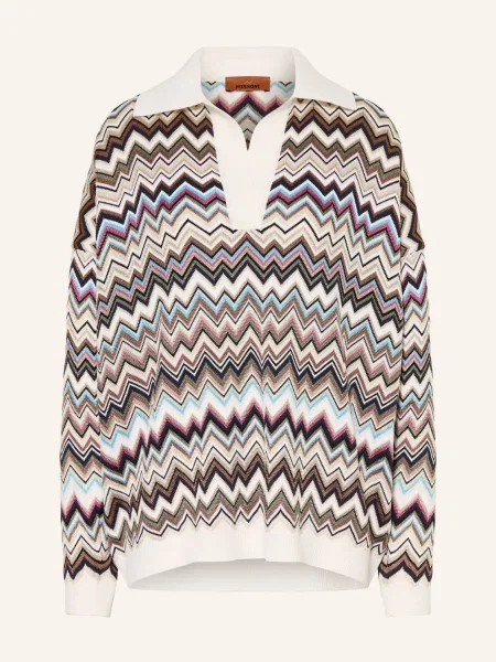 Missoni Polokošile Oversize krémová / růžová / tmavě modrá