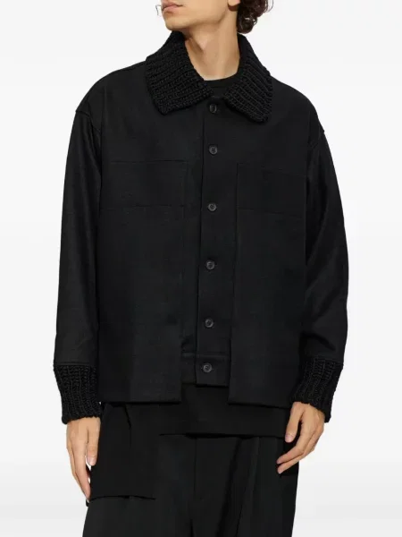 Geacă Yohji Yamamoto de lână negru