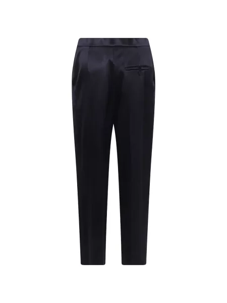 Pantaloni Alberta Ferretti din satin plic negru
