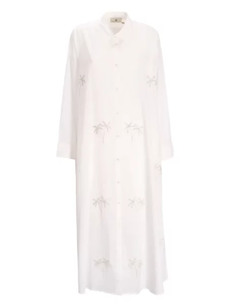 Rochie tip cămașă Benaras By Citrus alb