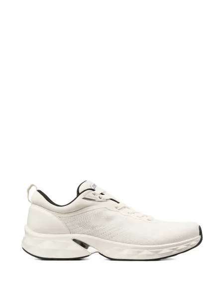 Sneakerși Jimmy Choo cu șireturi din dantelă alb