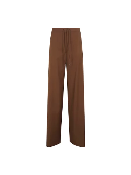 Spodnie Max Mara Studio wełniane brązowe