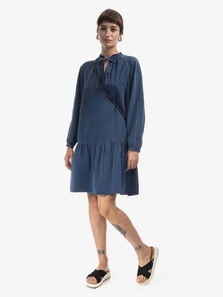 A.P.C. rochie bleumarin mini evazati