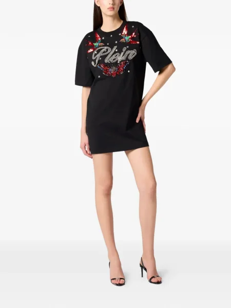 Κοστούμι μίνι μίνι φόρεμα Philipp Plein μαύρο