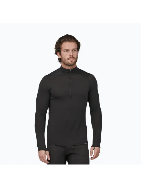 Bluză pentru bărbați Patagonia Cap Termal Weight Zip Neck black negru