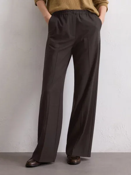 Штани повсякденні Marc O’Polo поліестер/віскоза коричневий