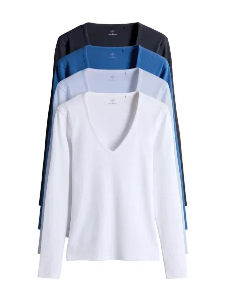 The Set Majica mornarsko plava / kraljevsko plava / svijetloplava bijela