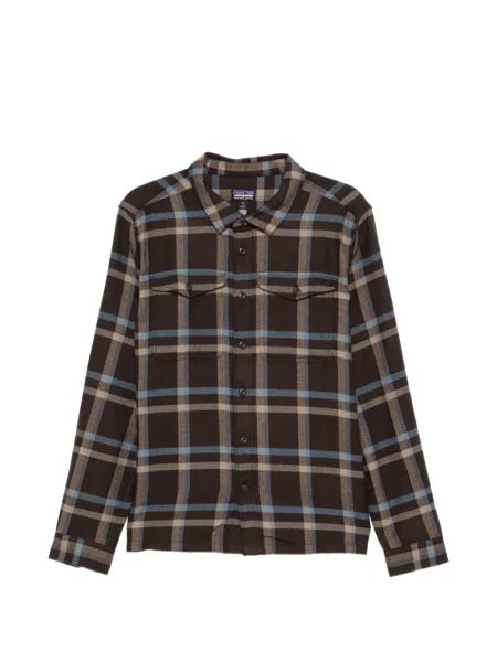 Cămașă Patagonia de flanelă maro