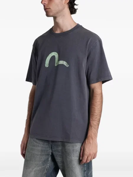 Tricou Evisu cu imagine gri
