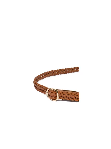 Pásek Tommy Hilfiger Th Sculpt Woven hnědá