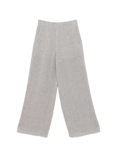 Pantaloni Emporio Armani cu picior lat gri