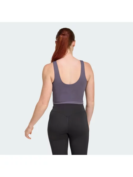 Pruhované tílko Adidas šedé