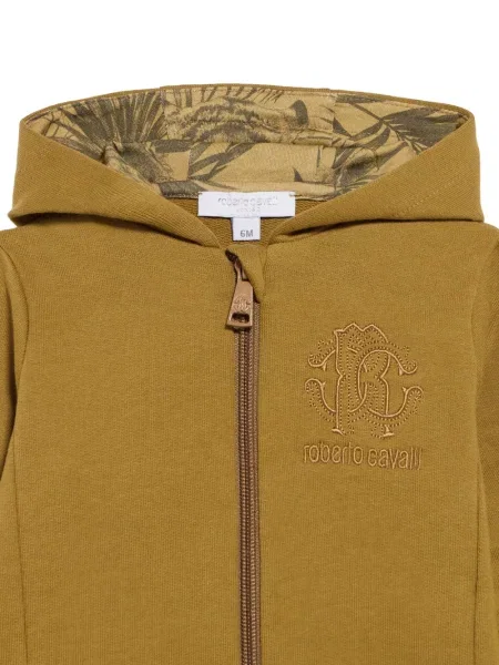 Bluza z kapturem dziecięca Roberto Cavalli brązowa