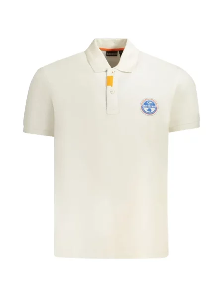 Tricou polo Napapijri cu broderie alb