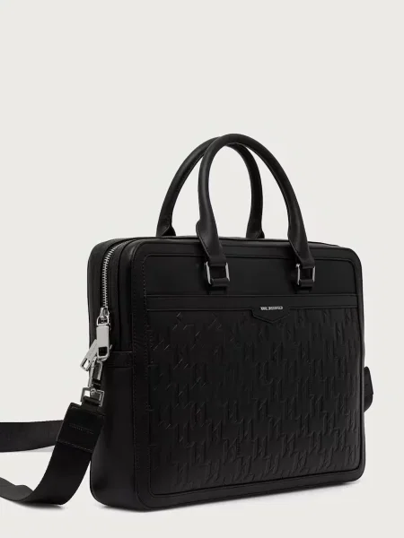 Karl Lagerfeld Aktovka K/Loom' čierna