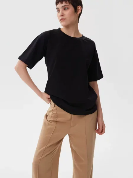 Футболка Estro бавовна/поліестер/еластан чорний