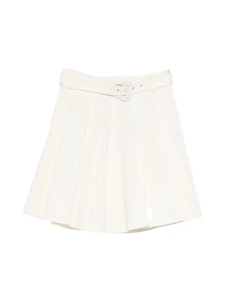 Spódnica jeansowa Versace Jeans Couture plisowana biała