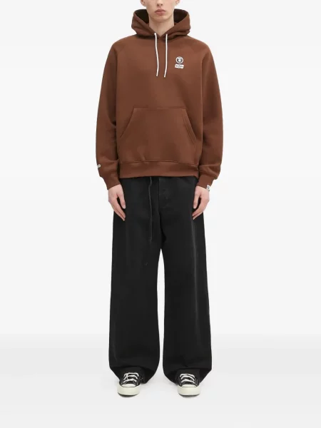 Hanorac cu glugă Aape By A Bathing Ape cu broderie maro