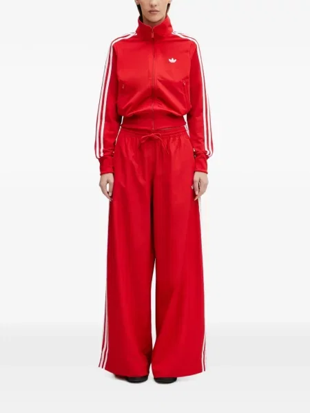 Pantaloni Adidas cu broderie cu dungi alergare negru