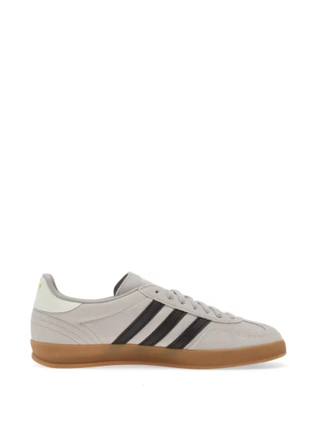 Tricou Adidas cu dungi cu imagine alergare gri
