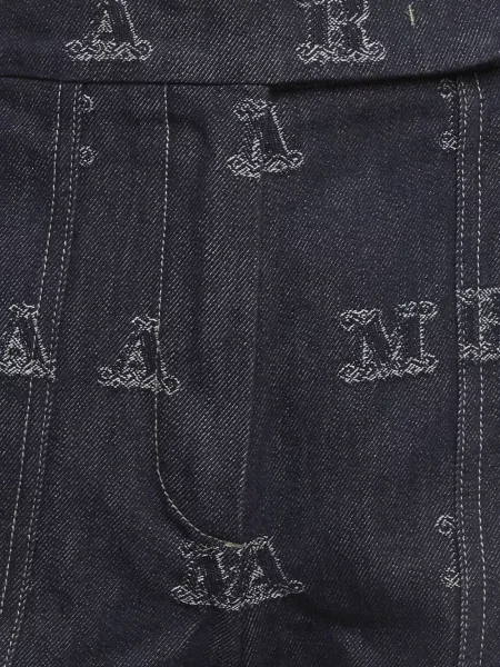Pantaloni scurți din denim Max Mara albastru