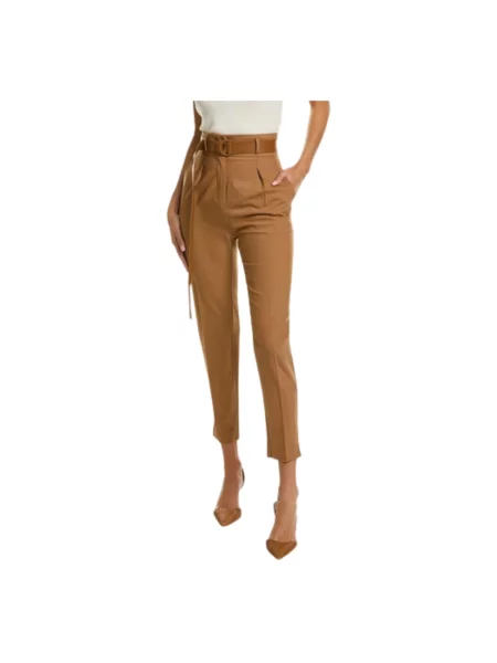 Spodnie Max Mara Studio wełniane brązowe