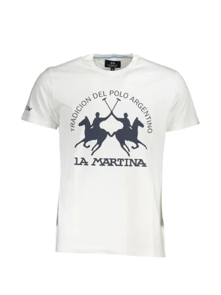 Tricou La Martina cu imagine alb