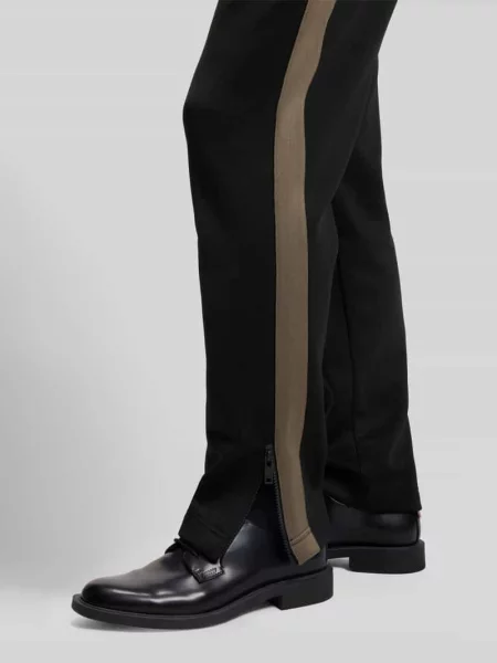 Spodnie dresowe o kroju relaxed fit z lampasami Model DOLOS' Hugo czarny