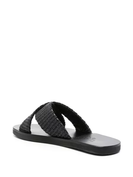 Slaměné pantofle Ancient Greek Sandals černé