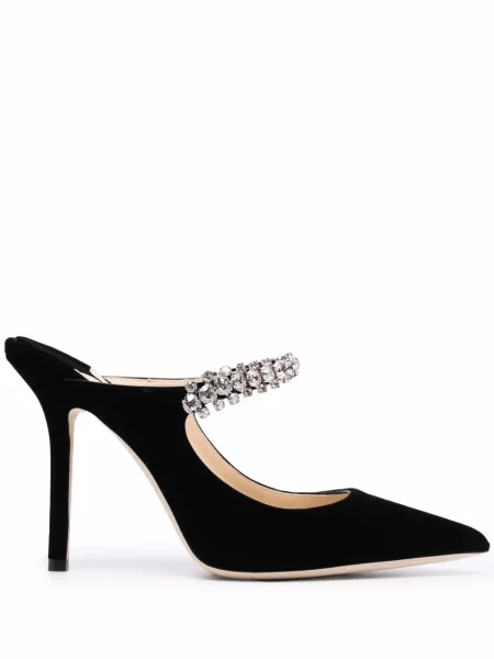 Papuci tip mules Jimmy Choo negru