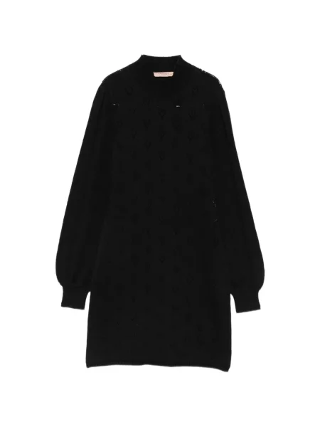 Rochie mini Twinset cu motiv cu inimi negru