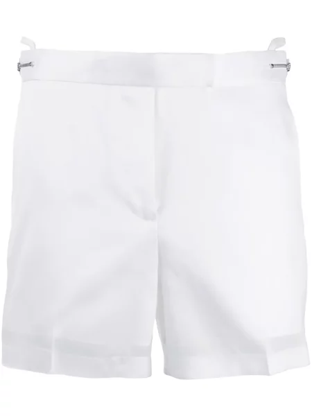 Pantaloni scurți Helmut Lang cu talie înaltă din satin alb