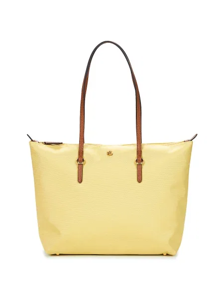 Shopper kabelka Lauren Ralph Lauren žlutá