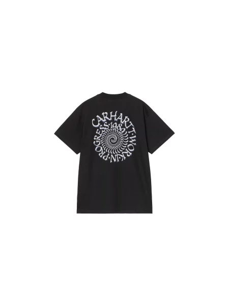 Carhartt WIP S/S Spirals T-Shirt Black Mężczyźni Koszulki Carhartt WIP Size: M czarny